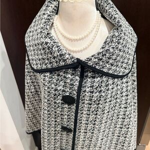 Joseph Ribkoff Black and White Houndstooth Sweater